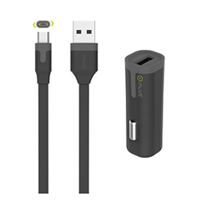 TAB PACK CHARGEUR VOITURE 1USB+CABLE 1A USB/MICRO-USB 1M NOIR