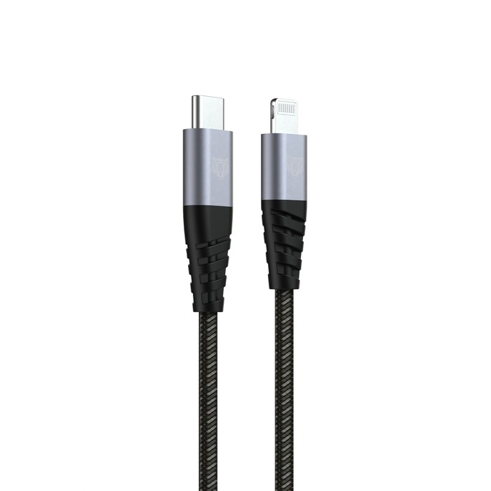 TIGER POWER CABLE ULTRA RESISTANT USB-C LIGHTNING 1,2M GRIS