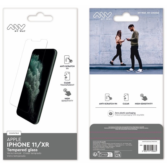 VERRE TREMPE PLAT IPHONE 11/XR