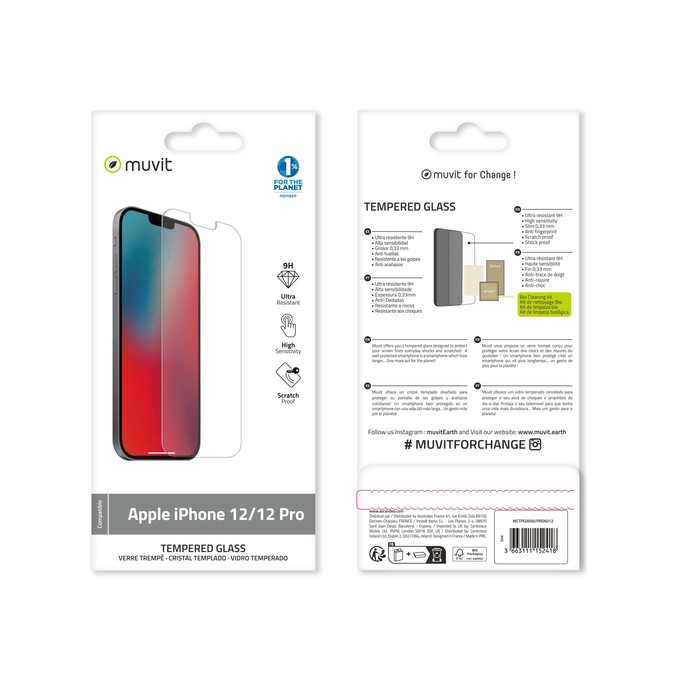 TEMPERED GLASS: APPLE IPHONE 12/12 PRO