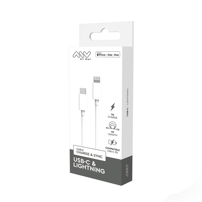USB-C LIGHTNING CABLE 1M WHITE