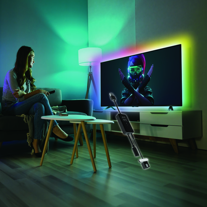 BANDE LED USB WIFI TV RGB 3M AVEC CAPTEUR DE SON ET AMBIANCE