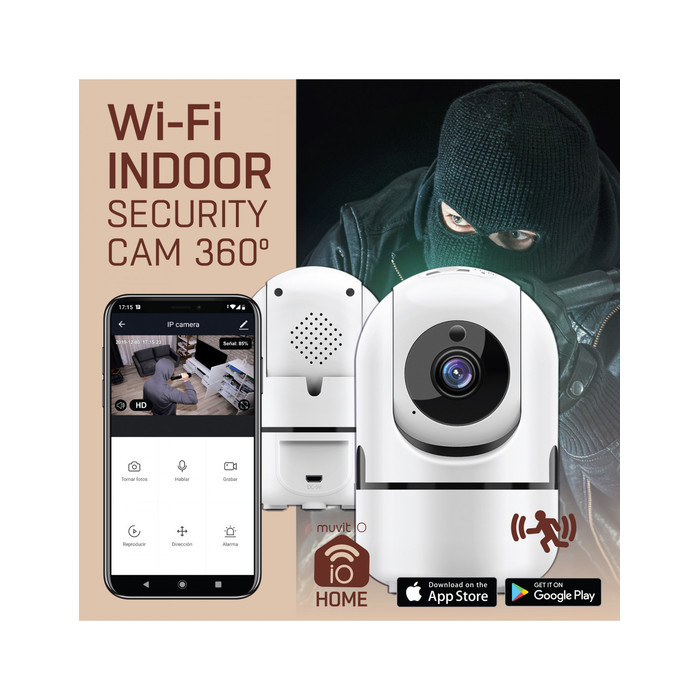 CAMERA DE SECURITE INTERIEURE WIFI 1080P FULL HD ROTATION 360