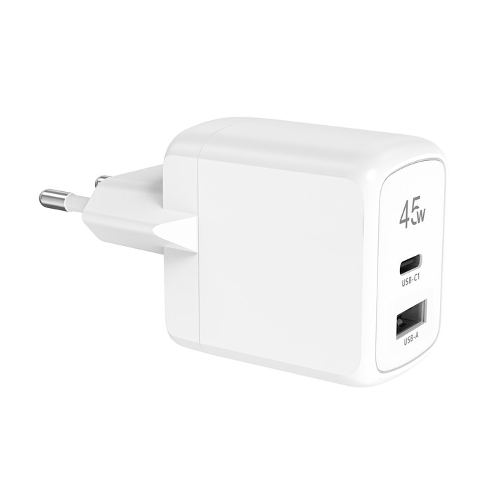 CARICABATTERIE TIGER POWER GAN 45W USB-C USB-A