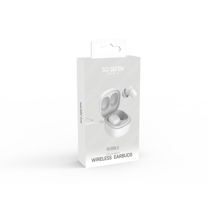 EARBUDS BLUETOOTH BUBBLE BLANC