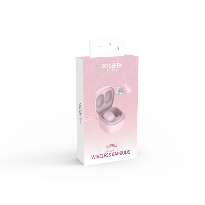 EARBUDS BLUETOOTH BUBBLE ROSE