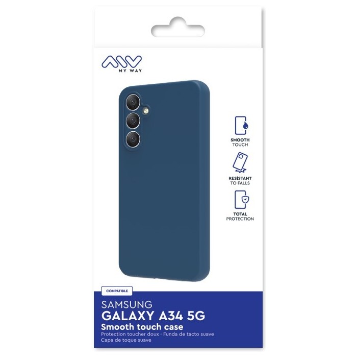 SAMSUNG GALAXY A34 5G BLUE TPU SMOOTHIE SHELL