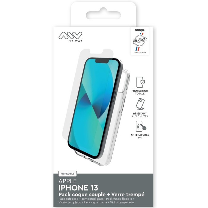 IPHONE 13 SOFT SHELL + TEMPERED GLASS PACK