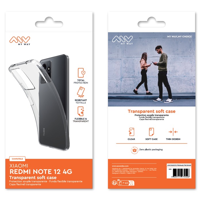 COQUE SOUPLE TRANSPARENTE XIAOMI REDMI NOTE 12 4G