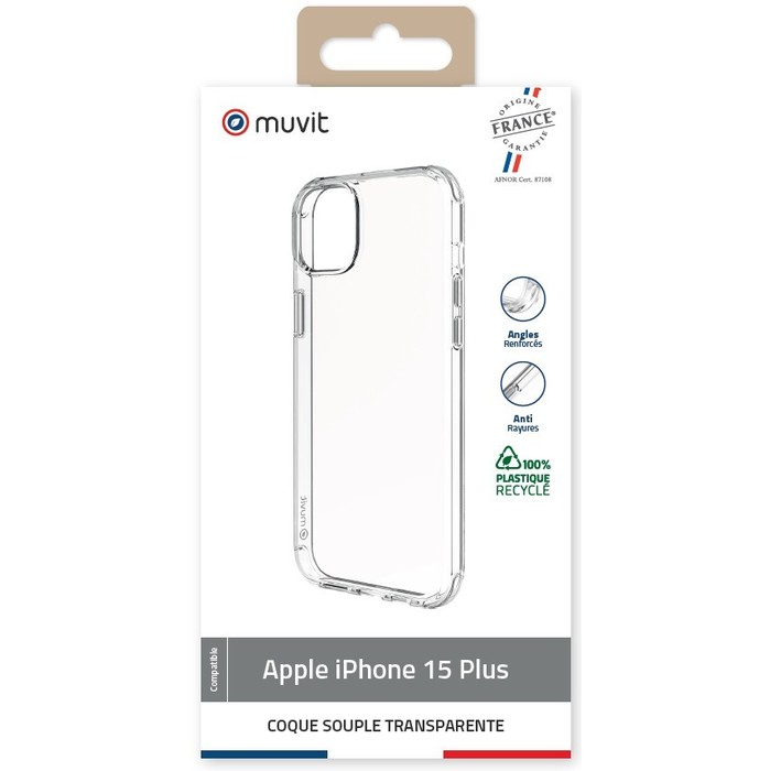 IPHONE 15 PLUS TRANSPARENT RECYCLED SHELL
