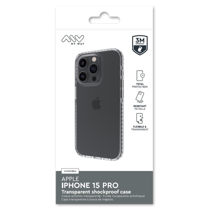 COQUE RENFORCEE 3M TRANSPARENTE IPHONE 15 PRO