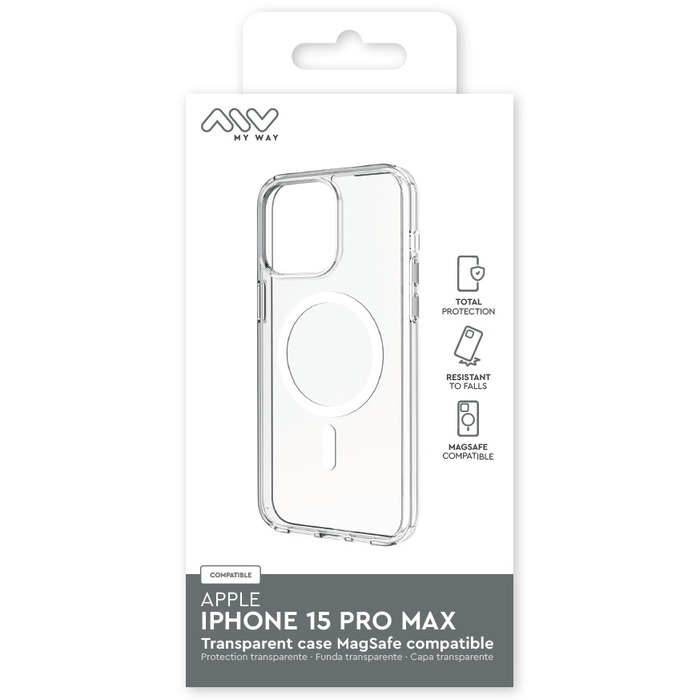 COQUE MAGSAFE TRANSPARENTE IPHONE 15 PRO MAX