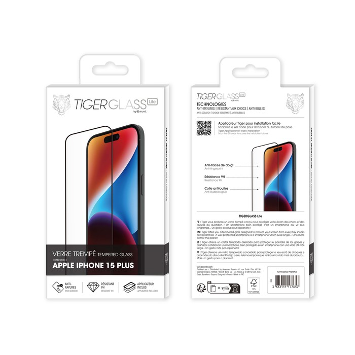 TIGER GLASS LITE TEMPERED GLASS IPHONE 15 PLUS