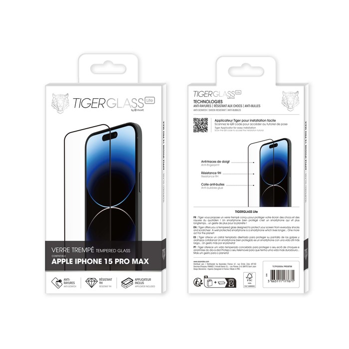TIGER GLASS LITE TEMPERED GLASS IPHONE 15 PRO MAX
