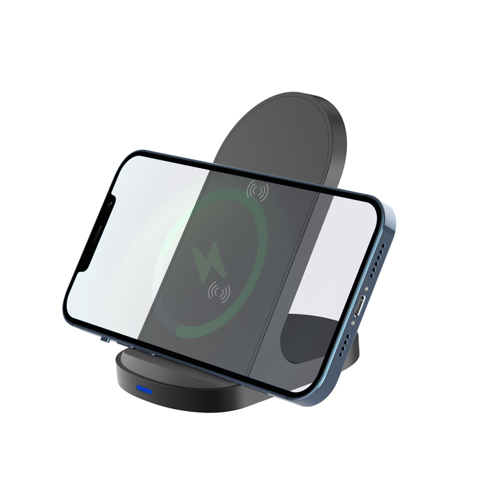 BLACK 15W RECYCLED WIRELESS CHARGING STAND
