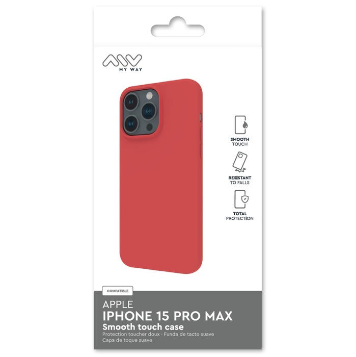IPHONE 15 PRO MAX RED TPU SMOOTHIE SHELL