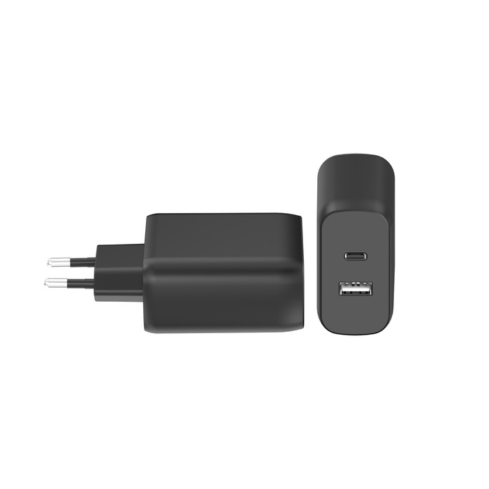 CHARGEUR SECTEUR GAN 45W USB-C USB-A NOIR