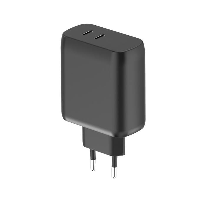 CARICATORE DI RETE 40W 2 USB-C NERO