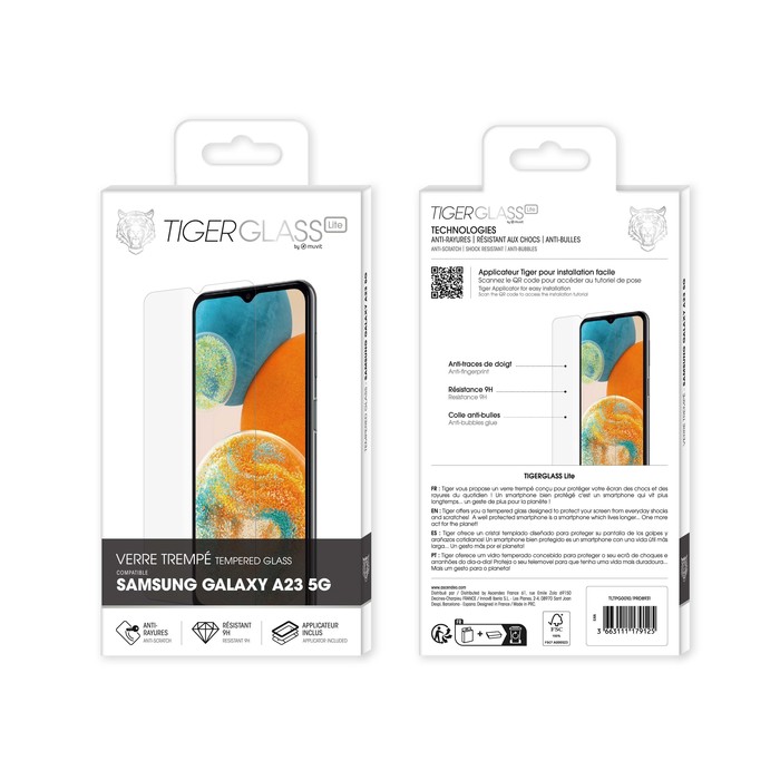 TIGER GLASS LITE TEMPERED GLASS WITH APPLICATOR SAMSUNG GALAXY A23 5G