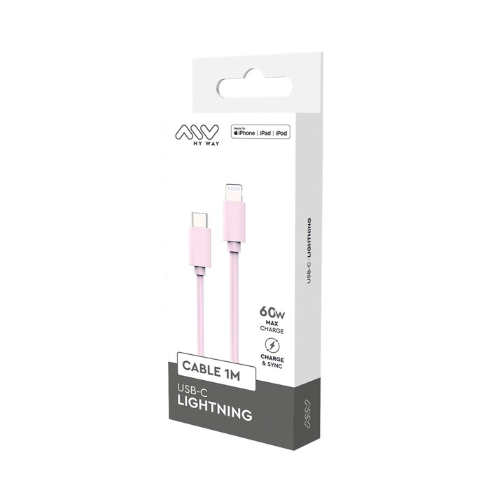 CABLE USB-C LIGHTNING 1M ROSE