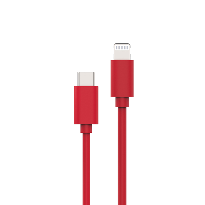 CABLE USB-C LIGHTNING 1M ROUGE