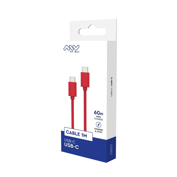 CABLE USB-C USB-C 1M ROUGE