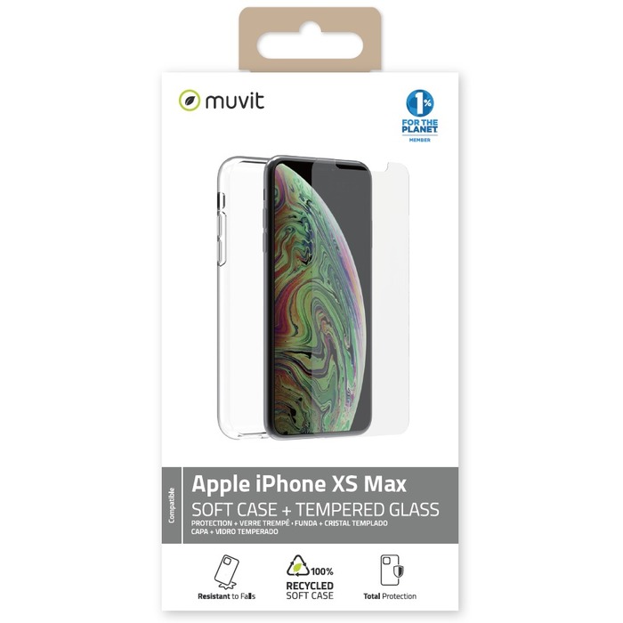 IPHONE XS MAX RECYCLETEK SHELL + TEMPERED GLASS PACK