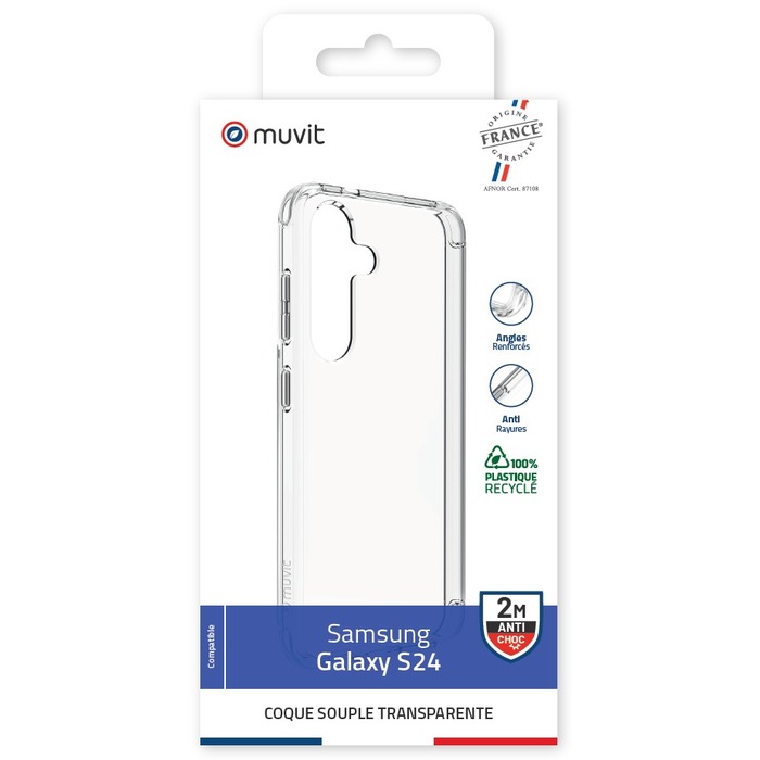 MUVIT FRANCE COQUE TRANSPARENTE RECYCLEE SAMSUNG GALAXY S24