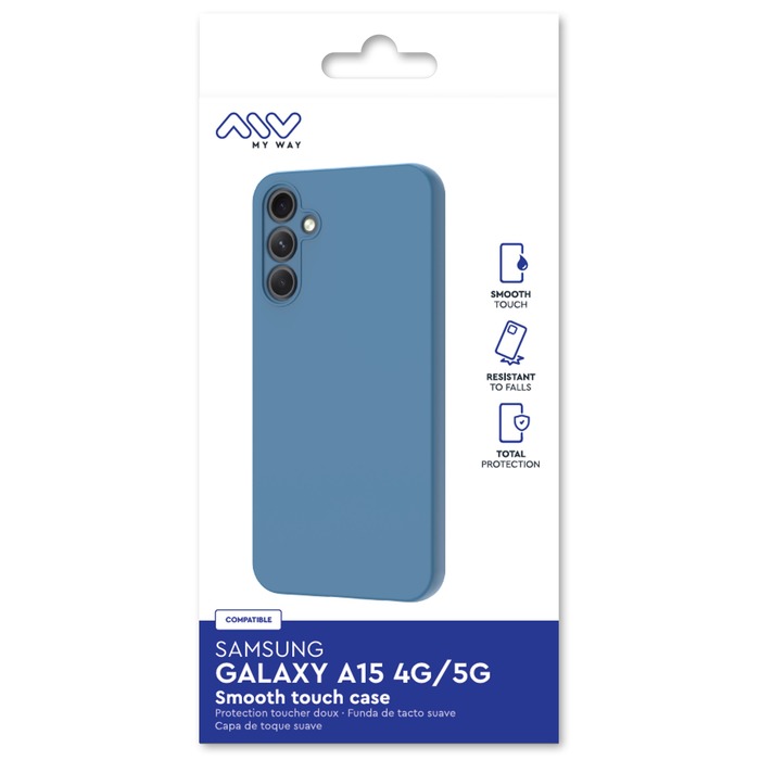 GUSCIO SMOOTHIE TPU BLU SAMSUNG GALAXY A15 4G/5G