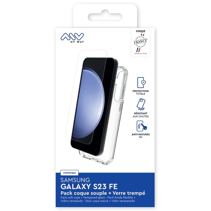 PACK SOFT SHELL + TEMPERED GLASS SAMSUNG GALAXY S23 FE