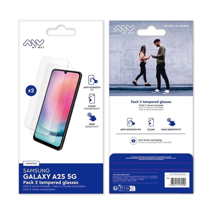 Accezz Protection d'écran en verre trempé avec applicateur pour Samsung  Galaxy A25