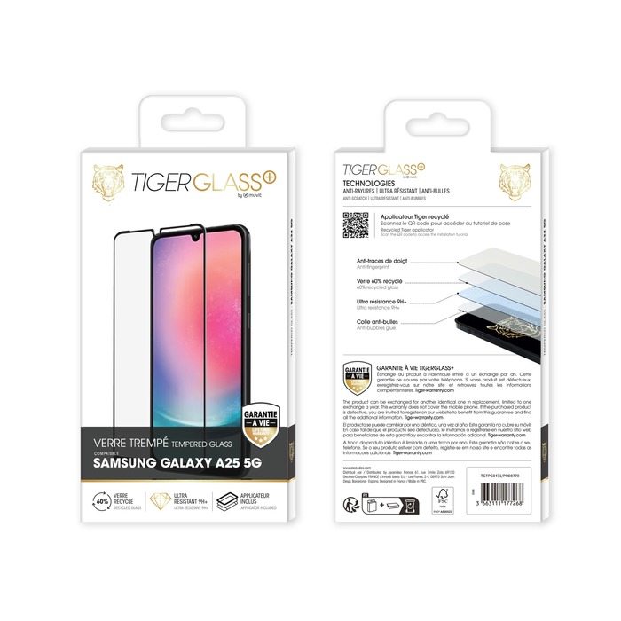 TIGER GLASS PLUS RECYCLED TEMPERED GLASS SAMSUNG GALAXY A25 5G