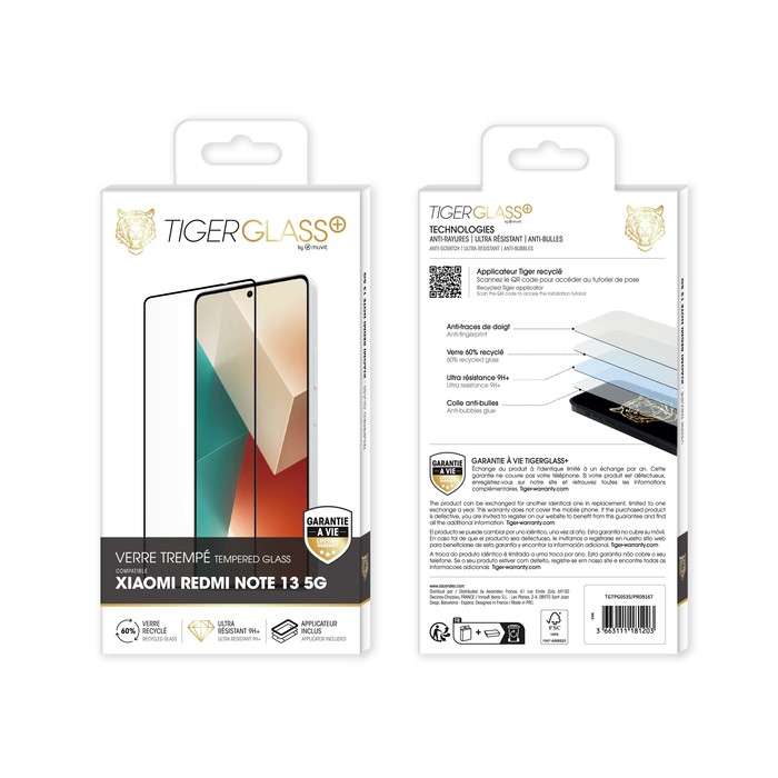 TIGER GLASS PLUS RECYCLED TEMPERED GLASS XIAOMI REDMI NOTE 13 5G