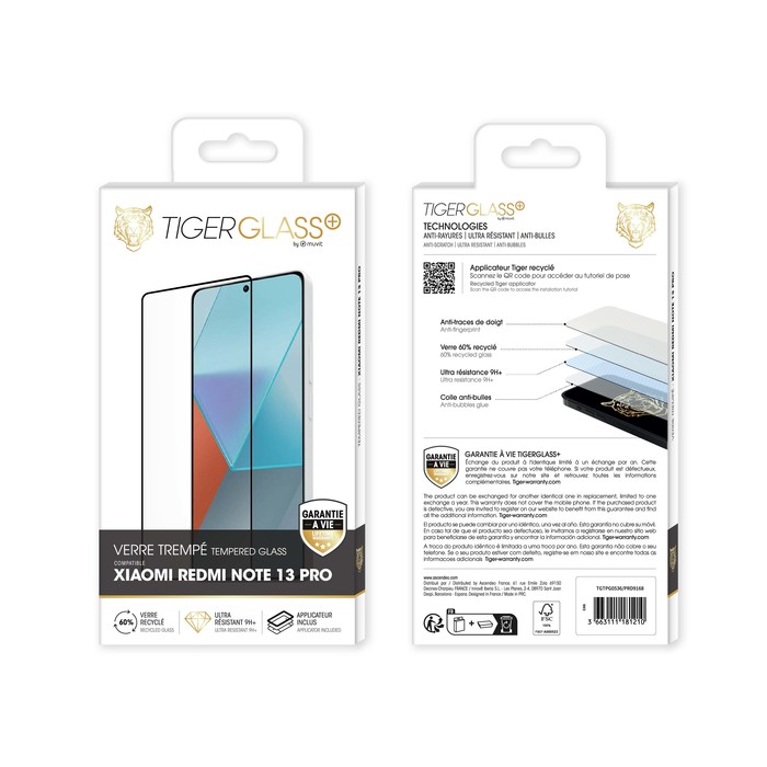 TIGER GLASS PLUS RECYCLED TEMPERED GLASS XIAOMI REDMI NOTE 13 PRO