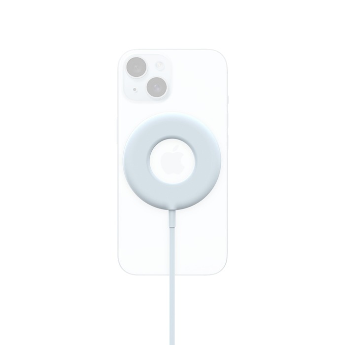 CHARGEUR SANS FIL MAGNETIQUE 15W MAGSAFE DONUT BLEU