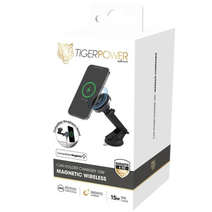 TIGER POWER SUPPORT VOITURE CHARGEUR MAGSAFE 15W PARE-BRISE/BOARD