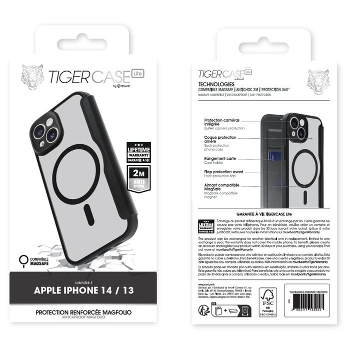 TIGER CASE LITE FOLIO MAGSAFE 2M IPHONE 14/13