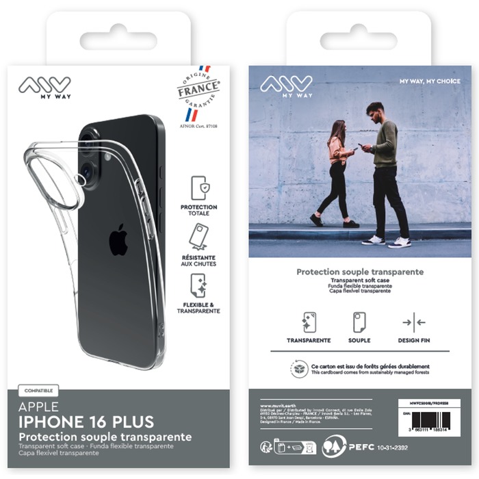 COQUE SOUPLE TRANSPARENTE IPHONE 16 PLUS