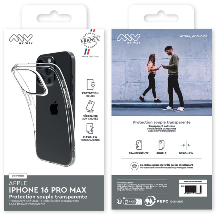 COQUE SOUPLE TRANSPARENTE IPHONE 16 PRO MAX