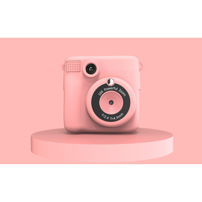 TRAVEL KIDS CAMERA INSTANT PRINT PINK