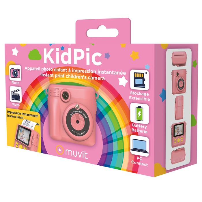 TRAVEL KIDS CAMERA INSTANT PRINT PINK