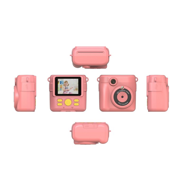 TRAVEL KIDS CAMERA INSTANT PRINT PINK