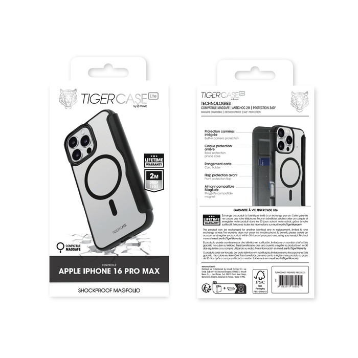 TIGER CASE LITE FOLIO MAGSAFE 2M IPHONE 16 PRO MAX