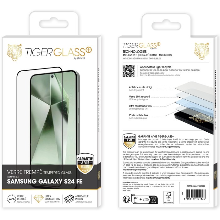 VETRO TIGRE PIÙ RICICLATO VETRO TEMPERATO SAMSUNG GALAXY S24 FE