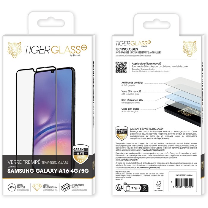 TIGER GLASS PLUS VIDRIO TEMPLADO RECICLADO SAMSUNG GALAXY A16 4G/5G