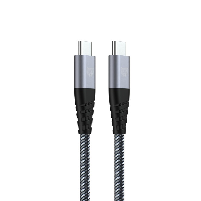 CABLE DE ALIMENTACIÓN TIGER ULTRA RESISTENTE USB-C USB-C 100W 1,2M GRIS