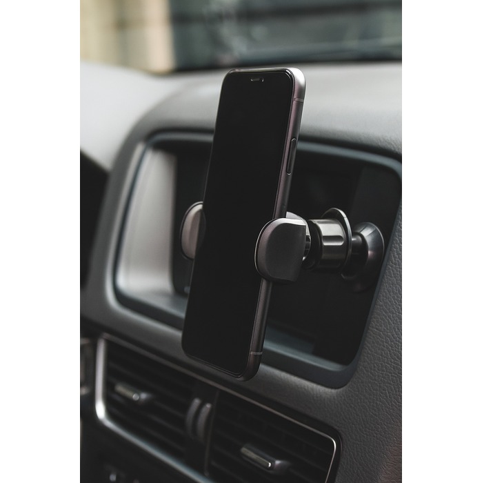 SUPPORT VOITURE GRILLE D'AERATION EN PLASTIQUE RECYCLE AVEC ACCROCHE RENFORCEE