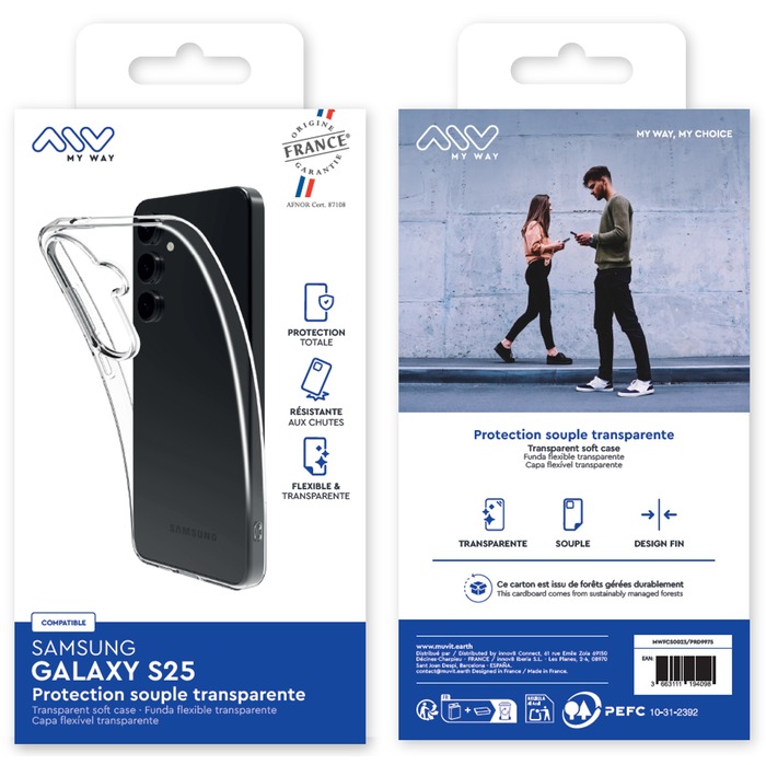 COQUE SOUPLE TRANSPARENTE SAMSUNG GALAXY S25