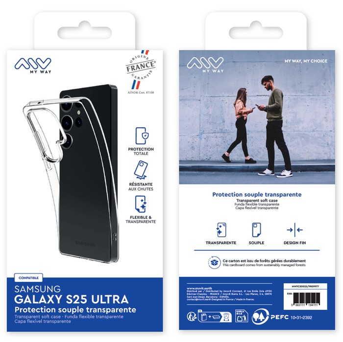 COQUE SOUPLE TRANSPARENTE SAMSUNG GALAXY S25 ULTRA