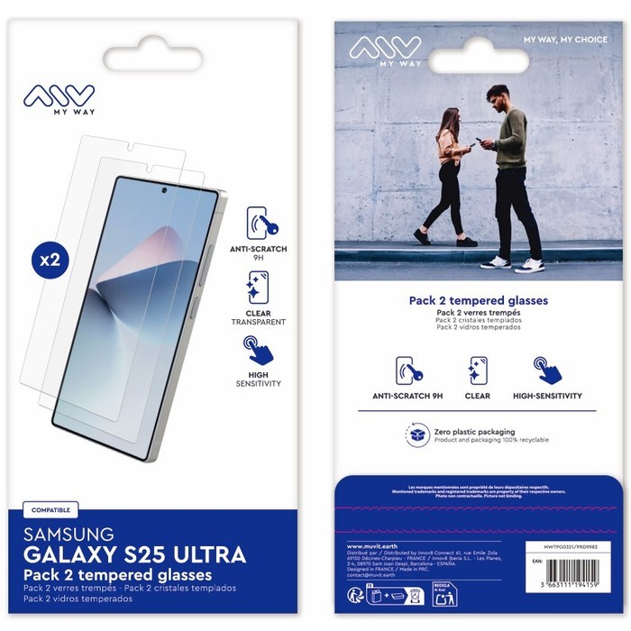 PACK 2 VERRES TREMPES SAMSUNG GALAXY S25 ULTRA